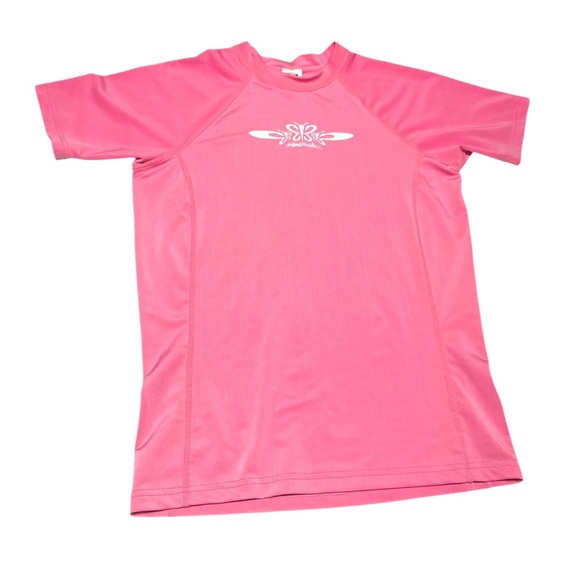 Maui Built Pink Short Sleeve Rash Guard Swim Shirt - Picture 1 of 8